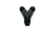 Vibrant aluminum -8AN Y-adapter fitting with three connected ports, designed for high-performance automotive or fluid systems.