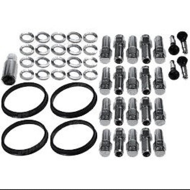 Race Star Ford closed end deluxe lug nuts, 1/2 inch drive, direct drill, 20-piece wheel lug nut kit for vehicle wheels.
