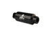 Aeromotive black AN-10 inline fuel filter with 10-micron filtration, designed for high-performance automotive fuel systems.