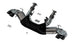 Borla 20-23 Chevy Corvette 6.2L V8 AT catback exhaust with black chrome tips, featuring 3-inch ATAK performance design.