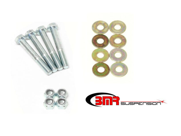 BMR Suspension zinc plated front lower control arm hardware kit for 3rd gen F-Body, includes bolts and brackets.