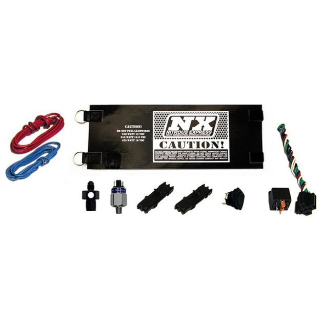 Nitrous Express heavy-duty fully automatic bottle heater for 6AN nitrous bottles, with 14 amps, designed for nitrous bottle accessories.