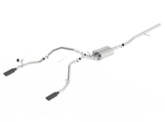 Borla Catback exhaust system in Black Chrome for 2014-2020 Chevy Silverado/Sierra 1500 V8 5.3L, 2- and 4-wheel drive, extended cab