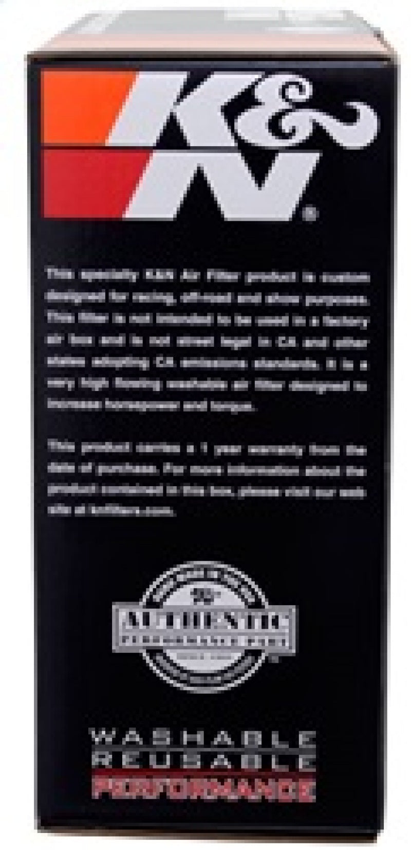 K&N Engineering custom drop-in air filter with 14-inch outside diameter, 12-inch inside diameter, and 6-inch height for improved airflow.
