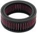 K&N Engineering round custom air filter with 5-3/8 inch outer diameter, 4 inch inner diameter, and 2 inch height for drop-in replacement