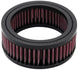 K&N Engineering round custom air filter with 5-3/8 inch outer diameter, 4 inch inner diameter, and 2 inch height for drop-in replacement