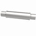 MagnaFlow Magna SS 4x4x14 muffler for trucks, showing the stainless steel construction and inlet/outlet openings.