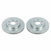 PowerStop drilled and slotted brake rotors for 2019-2020 Chevrolet Silverado 1500 front pair, high-performance automotive brake replacement