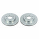 PowerStop drilled and slotted brake rotors for 2019-2020 Chevrolet Silverado 1500 front pair, high-performance automotive brake replacement
