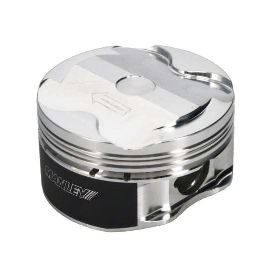 Manley Performance forged piston set for Ford 5.0L Coyote V8 engine, featuring 3.662-inch bore and 1.165-inch compression height