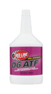 Red Line D6 ATF gear oil quart container with red and white label, used for automatic transmissions and gear systems.