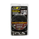 Black DEI exhaust wrap kit with pipe wrap and locking ties, designed for high-performance vehicle exhaust systems.