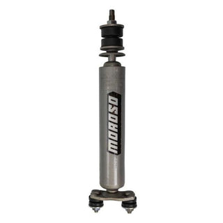 Moroso 66-70 Fold Falcon Cars 3-Way Adjustable Front Drag Shock absorber with coil spring and mounting hardware.