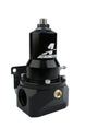 Aeromotive fuel pressure regulator with .313 valve, 30-120 PSI, dual AN-10 inlets and bypass, designed for automotive applications.