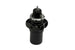 Turbosmart -10AN FPRF10 canister style fuel filter with regulator in black, showcasing the compact fuel filtering unit with fittings.