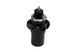 Turbosmart -10AN FPRF10 canister style fuel filter with regulator in black, showcasing the compact fuel filtering unit with fittings.