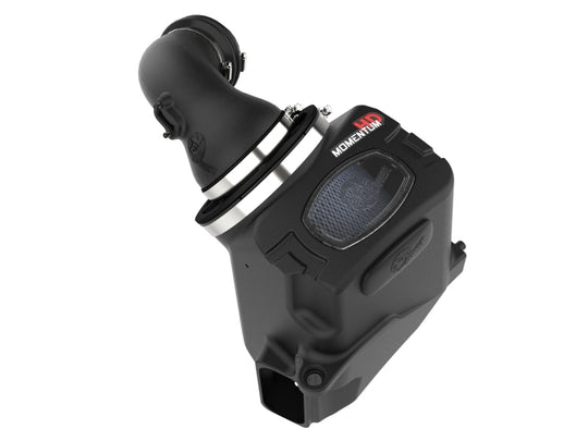 aFe Momentum HD cold air intake system with Pro 10R filter for 2020-2024 GM trucks and SUVs, showing the sleek intake tube and filter.