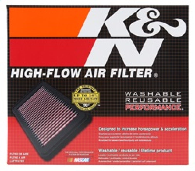 K&N Engineering replacement panel air filter for 2013-2014 Cadillac ATS, 12.313in x 10.313in x 1.188in drop-in filter