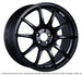 SSR GTX01 17x9 cast flat black wheel with 5x114.3 bolt pattern and 38mm offset, showing the wheel's matte black finish and detailed design.