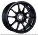 SSR GTX01 17x9 cast flat black wheel with 5x114.3 bolt pattern and 38mm offset, showing the wheel's matte black finish and detailed design.