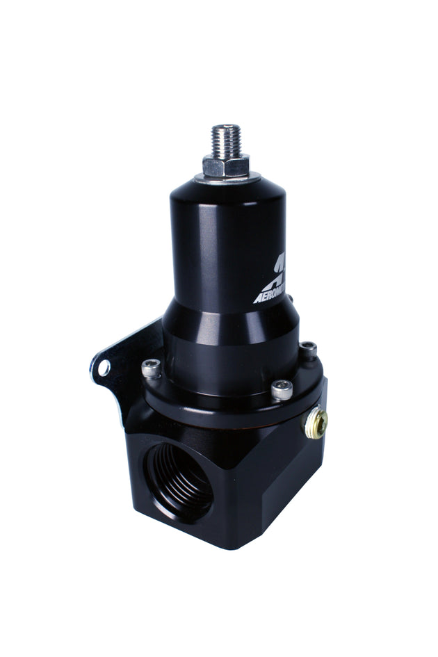 Aeromotive adjustable fuel pressure regulator with .500 valve, 30-120 PSI, two AN-12 inlets, and one AN-12 return port.