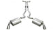 Polished CORSA Performance catback exhaust system for 2010-2013 Chevrolet Camaro SS V8 convertible with sport-style design.