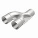MagnaFlow Y Pipe, 2.50-inch stainless steel, 90-degree smooth transition, automotive exhaust component with polished finish.