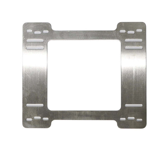 NRG universal low floor mount seat brackets and frame for racing seats, shown in black with mounting holes for installation.