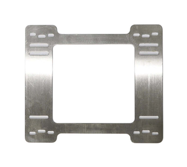 NRG universal low floor mount seat brackets and frame for racing seats, shown in black with mounting holes for installation.