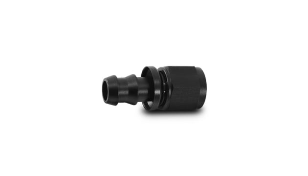 Vibrant aluminum -4AN push-on straight hose end fitting, automotive performance fitting for high-pressure hoses.