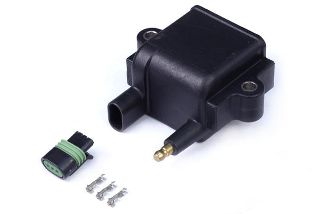 Haltech CDI ignition coil with plug and pins, upgrade ignition coil for enhanced engine performance and reliable spark delivery