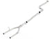Borla 2016 Chevy Camaro 2.0L Turbo mid-pipe connecting pipes, 3-inch to 2.25-inch diameter exhaust pipe for turbocharged engine