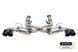 Corvette C8 RWD Corsa 20-25 catback exhaust with 3-inch valved system, carbon fiber black PVD tips, designed for Chevrolet Corvette.