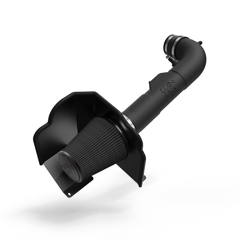 K&N Engineering Chevrolet/GMC 1500 cold air intake system for V8 5.3L and 6.2L engines, featuring high-performance air filters and tubing.