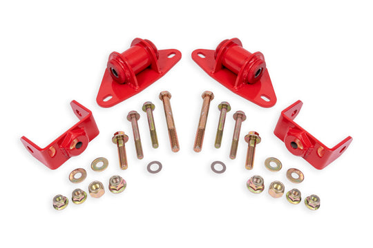 Red BMR Suspension motor mount kit for 2014-2019 Chevrolet Corvette, engine mounts with durable construction and fitment details.