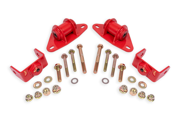 Red BMR Suspension motor mount kit for 2014-2019 Chevrolet Corvette, engine mounts with durable construction and fitment details.