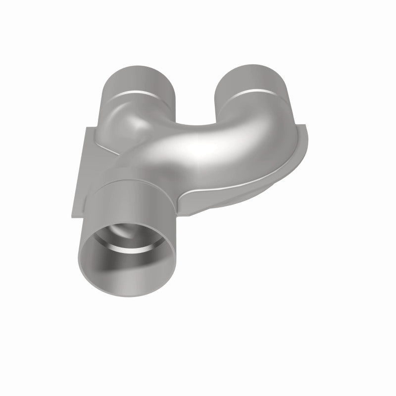 MagnaFlow Smooth Trans Y pipe, 2.50-inch stainless steel, 90-degree Y pipe for exhaust systems, shown in the image.