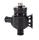 Turbosmart BOV Kompact Dual Port 20mm blow off valve, black with silver accents, mounted on a turbocharger system.