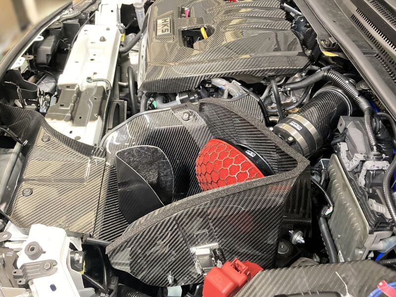 HKS GZEA14H cold air intake full kit with black air filter and intake piping, designed for improved engine airflow and performance.
