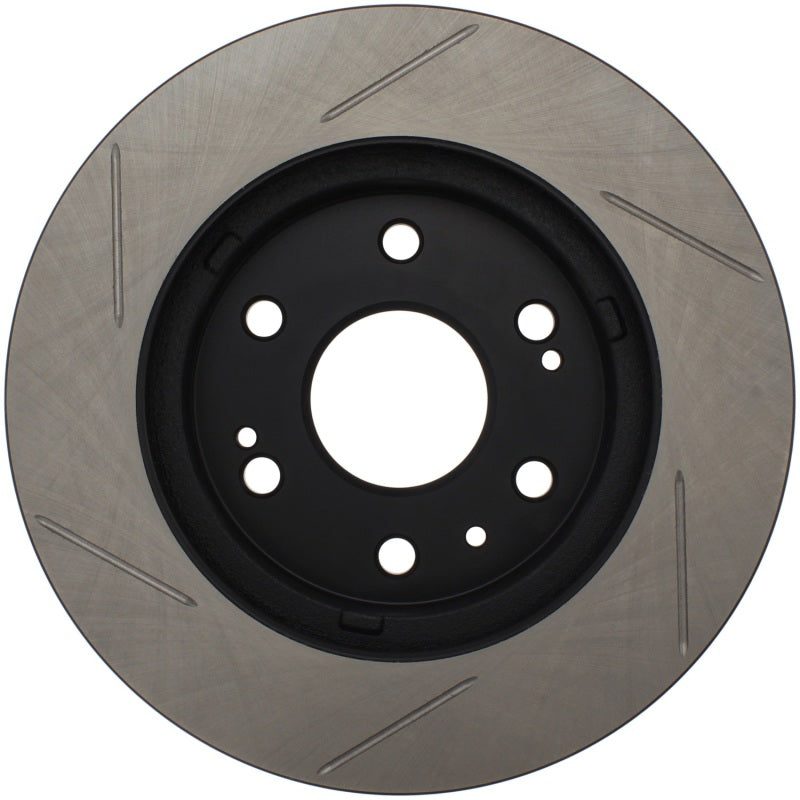 StopTech Power Slot front right brake rotor for 2007 Chevrolet Tahoe, slotted design for improved braking performance.