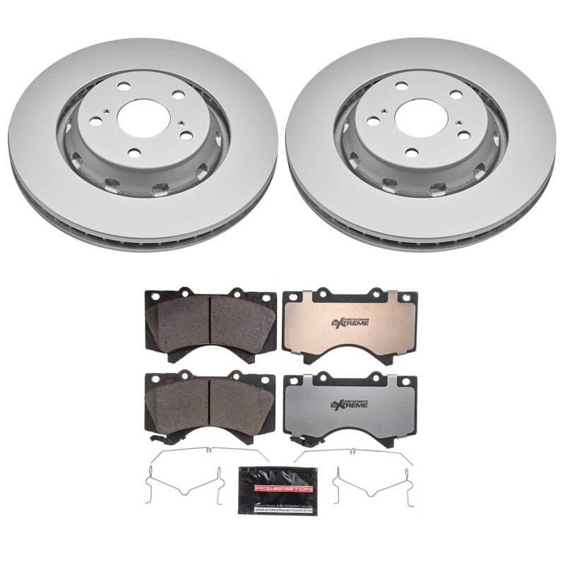 PowerStop front Z36 coated brake kit for Lexus LX570 2016-2021, including performance brake components for truck and tow.