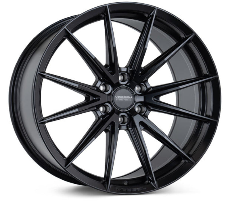 Vossen HFX-2 forged satin black 17x9 wheel with 6x135 bolt pattern, ET0 offset, and 87.1 center bore for vehicles.