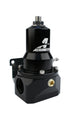 Aeromotive fuel pressure regulator with .313 valve, 30-120 PSI, two AN-10 inlets, and AN-10 bypass for automotive performance.