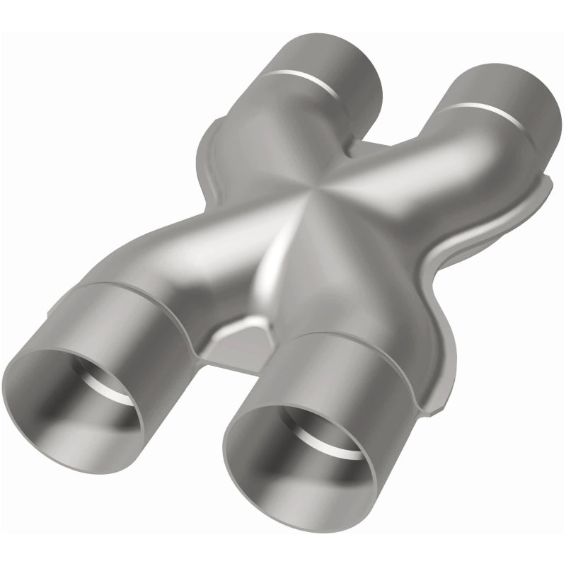 MagnaFlow Smooth Trans X 2.5/2.5 X pipe in stainless steel, designed for exhaust system performance and durability.