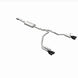 Magnaflow Street Series cat-back performance exhaust system for 2021 GMC Yukon V8 6.2L, showing polished stainless steel pipes and mufflers.