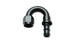 Vibrant aluminum -8AN push-on 180-degree hose end fitting, durable and vibrant-colored for high-performance automotive use.