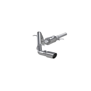 MBRP catback exhaust system for 14 Chevy/GMC Silverado/Sierra 4.3L V6 and 5.3L V8, single side exit, T409 stainless steel.