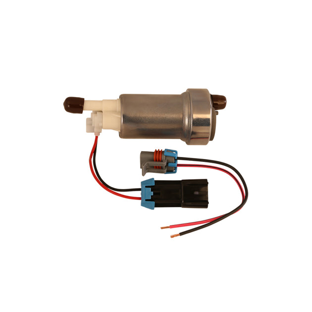 Aeromotive 450lph in-tank fuel pump with metal build and wiring, designed for high-performance automotive fuel systems.