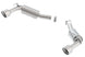 Borla catback exhaust rear section for 2010 Camaro 6.2L V8 S-type, featuring polished metal pipes and exhaust tips.