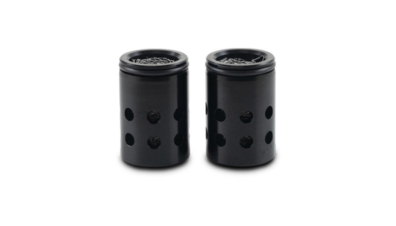 Vibrant replacement catch can filter barrel assembly for oil catch cans, showing the vibrant filter and metal components.